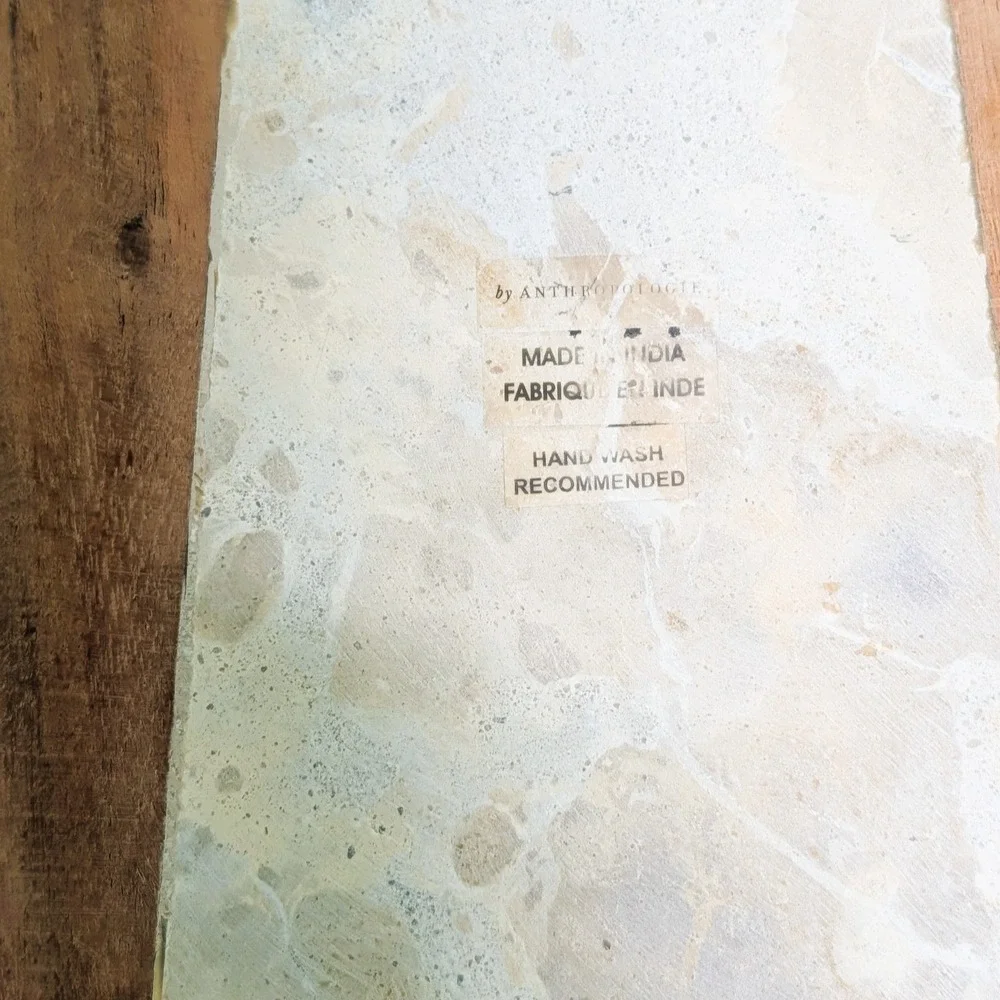 Anthropologie Marbled Acacia Cheese Board